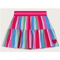 Monsoon Girls Stripe Tiered Skort - Multi