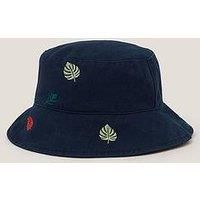 Monsoon Boys Leaf Embroidered Bucket Hat - Blue