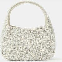 Mini Hand-Beaded Pearl Handbag