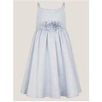 Monsoon Girls Orelia Strappy Sequin Satin Dress - Blue