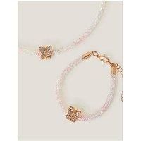 Monsoon Girls Encased Bracelet & Necklace Set - Gold