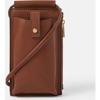 Accessorize Women's Tab Pocket Phone Bag in Tan