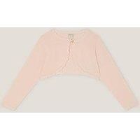 Monsoon Girls Bow Button Maeve Cardigan - Light Pink