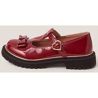 Monsoon Girls Mary Jane Chunky Bow Shoe - Dark Red