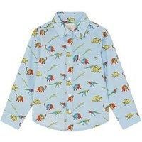 Monsoon Boys Dinosaur Print Shirt - Blue