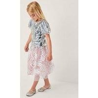 Monsoon Girls Tinsel Roses Tulle Skirt - Pink
