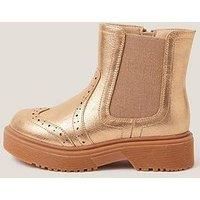 Monsoon Girls Chelsea Pu Boot - Gold