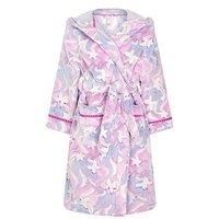 Monsoon Girls Glow In The Dark Unicorn Fleece Robe - Pink