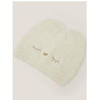 Monsoon Girls Novelty Kitty Hat - Light Cream