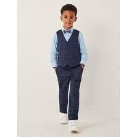 Monsoon Boys 4 Piece Oliver Check Suit - Navy
