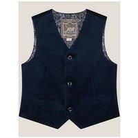 Monsoon Boys Velvet Waistcoat - Navy