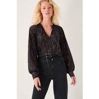 Monsoon Women's Dory Sparkle Shirt Black | Size: Medium
