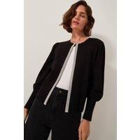 Monsoon Women's Eden Diamant£ Trim Cardigan Black | Size: Small