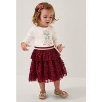 Monsoon Baby Girls Christmas Disco Dress - Red