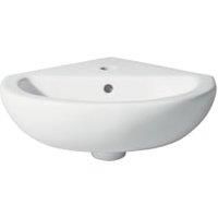 Wickes Newport 1 Tap Hole Corner Basin - 450mm