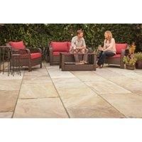 Marshalls Indian Sandstone Textured Brown Multi Paving Slab 560 x 560 x 25 mm  20.07 m2 pack