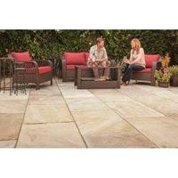 Marshalls Indian Sandstone Textured Brown Multi Paving Slab 560 x 275 x 25 mm - 19.712m2 pack
