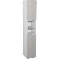 Wickes Vermont Grey On White Floorstanding Tall Tower Unit - 300 x 1762mm