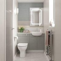 Wickes Vienna Grey Compact WC Unit  600 x 735mm