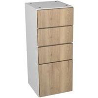 Wickes Vienna Oak 4 Drawer Storage Unit - 300 x 735mm