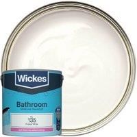Wickes Frosted White - No. 135 Bathroom Soft Sheen Emulsion Paint - 2.5L
