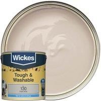 Wickes Chalk White - No.130 Tough & Washable Matt Emulsion Paint - 2.5L