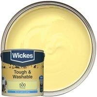 Wickes Primrose - No.500 Tough & Washable Matt Emulsion Paint - 2.5L