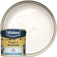 Wickes Frosted White - No.135 Tough & Washable Matt Emulsion Paint - 2.5L