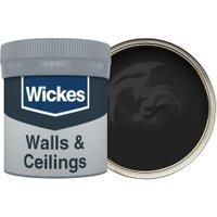 Wickes Midnight Black - No. 255 Vinyl Matt Emulsion Paint Tester Pot - 50ml