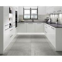Wickes Boutique Flair Gradient Plain Grey Ceramic Wall Tile - 300 x 75mm
