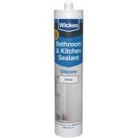 Wickes 60 Minutes Kitchen & Bathroom Sealant White 300ml
