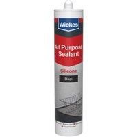 Wickes All Purpose Silicone Sealant Black 300ml