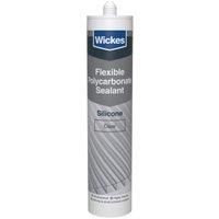 Wickes Flexible Polycarbonate Sealant Clear 300ml