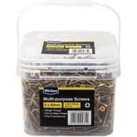Wickes Single Thread Zinc & Yellow Screw Tub  5 X 50mm Pack Of 1000