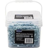 Wickes Single Thread Zinc Plated Screw Tub  5 X 50mm Pack Of 1000
