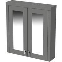 Wickes Hayman Dove Grey Traditional Mirror Cabinet  700 x 650mm