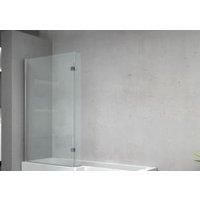 Wickes 6mm L-Shaped Shower Bath Screen for L-Shaped Baths - 1500 x 950mm