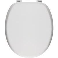 Wickes Standard Close White Moulded Wooden Toilet Seat - White