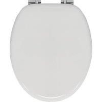 Wickes Soft Close Moulded Wooden Toilet Seat - White
