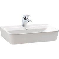 Wickes Emma 1 Tap Hole Wall Hung Square Bathroom Basin - 600mm