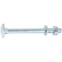 Wickes Carriage Bolt Nut & Washer  M10 X 130mm Pack Of 10