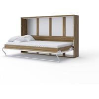 Ebern Designs Bathford Murphy Bed Oak Country/White Gloss Small Double (4')