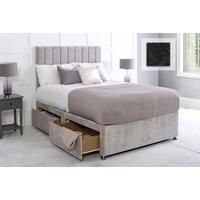 Upholstered Sonno Panel Divan Bed In Seal Grey And Multiple Options