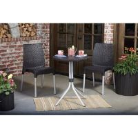 Dakota Fields Keter Bistro Set Chelsea Graphite gray 60.0 W x 60.0 D cm