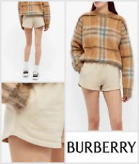 Burberry Ember Shorts Sports Size UK 4 Elasticated Cotton Cashmere - Soft Taupe