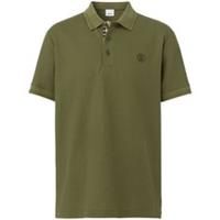 Burberry Branded Circle Logo Olive Polo Shirt