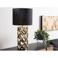 Canora Grey Elginpark 71cm Table Lamp black/yellow 71.0 H x 20.0 W x 20.0 D cm