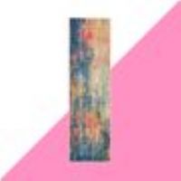 Hashtag Home Ojas Blue/Yellow Rug Hashtag Home Rug Size: Runner 61 x 183cm  - Size: Round 160cm
