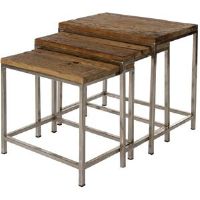 Rio Marsily 3 Piece Nest of Tables Brown 45cm H X 45cm W X 30cm D
