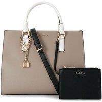 'Latte' Croc Print Bag